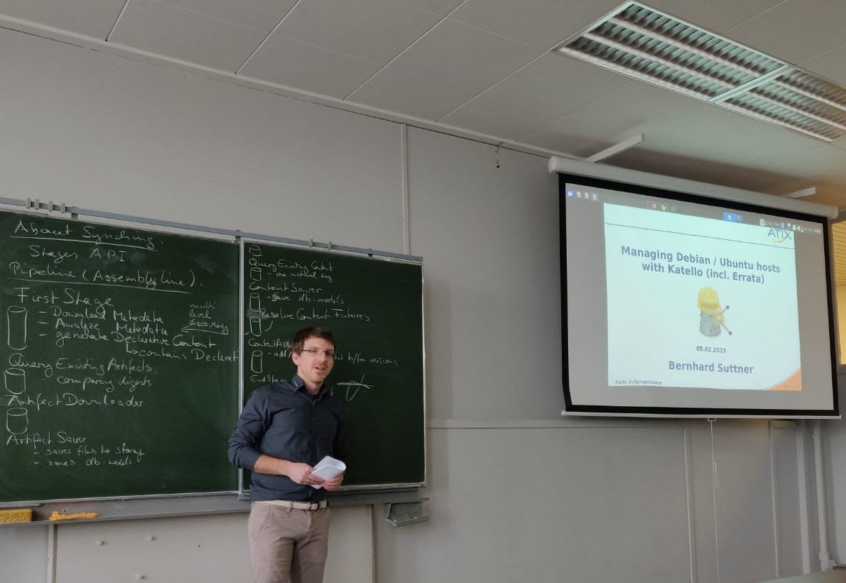 Bernhard Suttner: Managing Debian / Ubuntu hosts with Katello (incl. Errata)